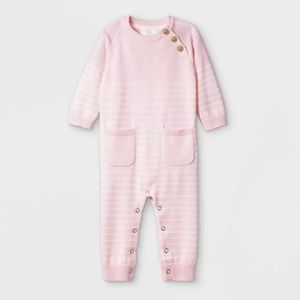 Cloud Island Striped Coveralls Size Baby 3-6M